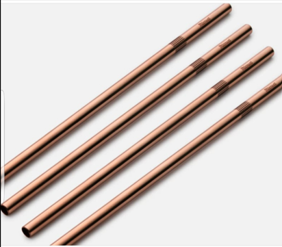 Copper Straw with Design